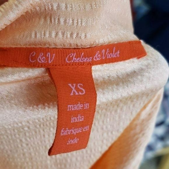 Chelsea +‎ Violet Dress Peach One Shoulder Fitted Flare XS - Picture 7 of 8